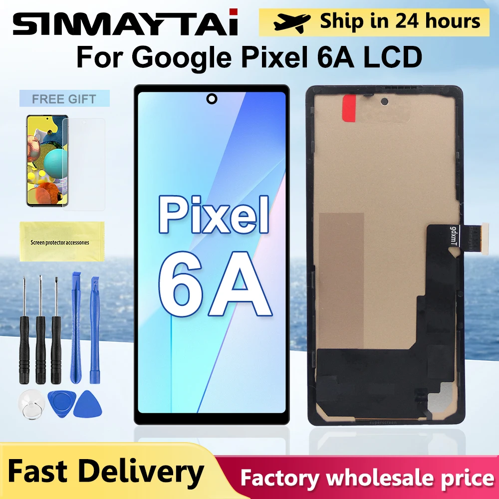    Für Google Pixel 6A LCD-Bildschirm Display Touch-Digitizer-Einheit TFT Getestet Kompatibel mit GX7AS GB62Z G1AZG GB17L für Pixel 6a
