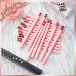 Lip Liner Pink Pencil Custom Logo 18 Colors Precise Long Lasting Matte Creamy Pigment Cruelty Free Makeup Pigment Nude Shades