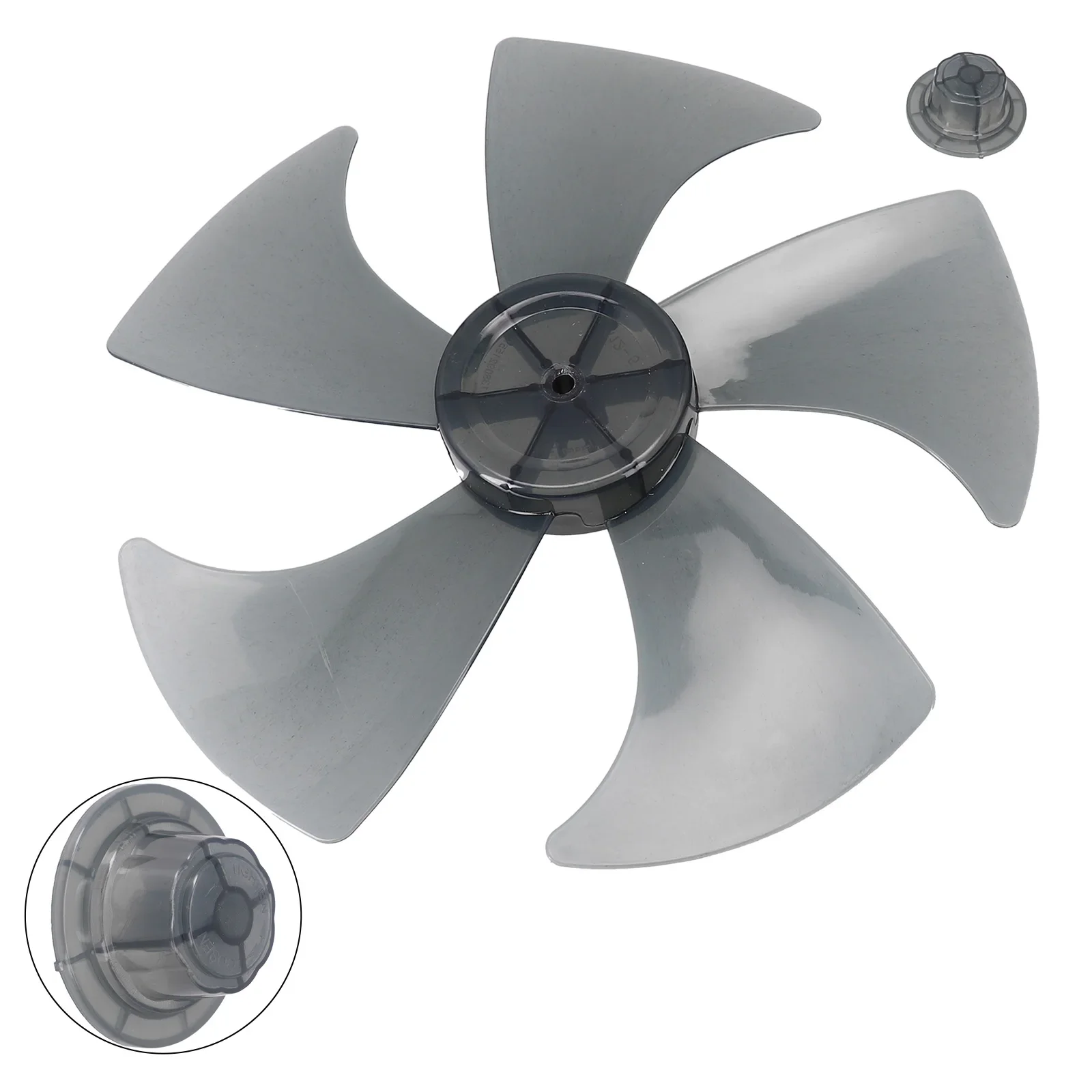 Mejore su ventilador de pedestal con esta aspas de ventilador de cinco hojas Fácil de instalar y limpiar Compatible con ventilador de 14 soportes Negro/Blanco