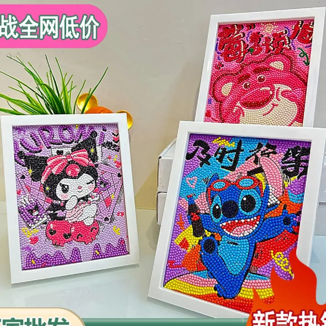 18*23cm Cartoon Diamond Painting Sanrio 5D Sticking Full Drills Embroider Room Decoration Draw Handiwork Semi-Finished Products