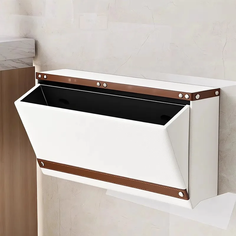 Punch‑Free Wall‑Mounted Toilet Paper Holder Box, Bathroom Tissue Storage Rack, No‑Drill Roll Paper Organizer for WC Restroom