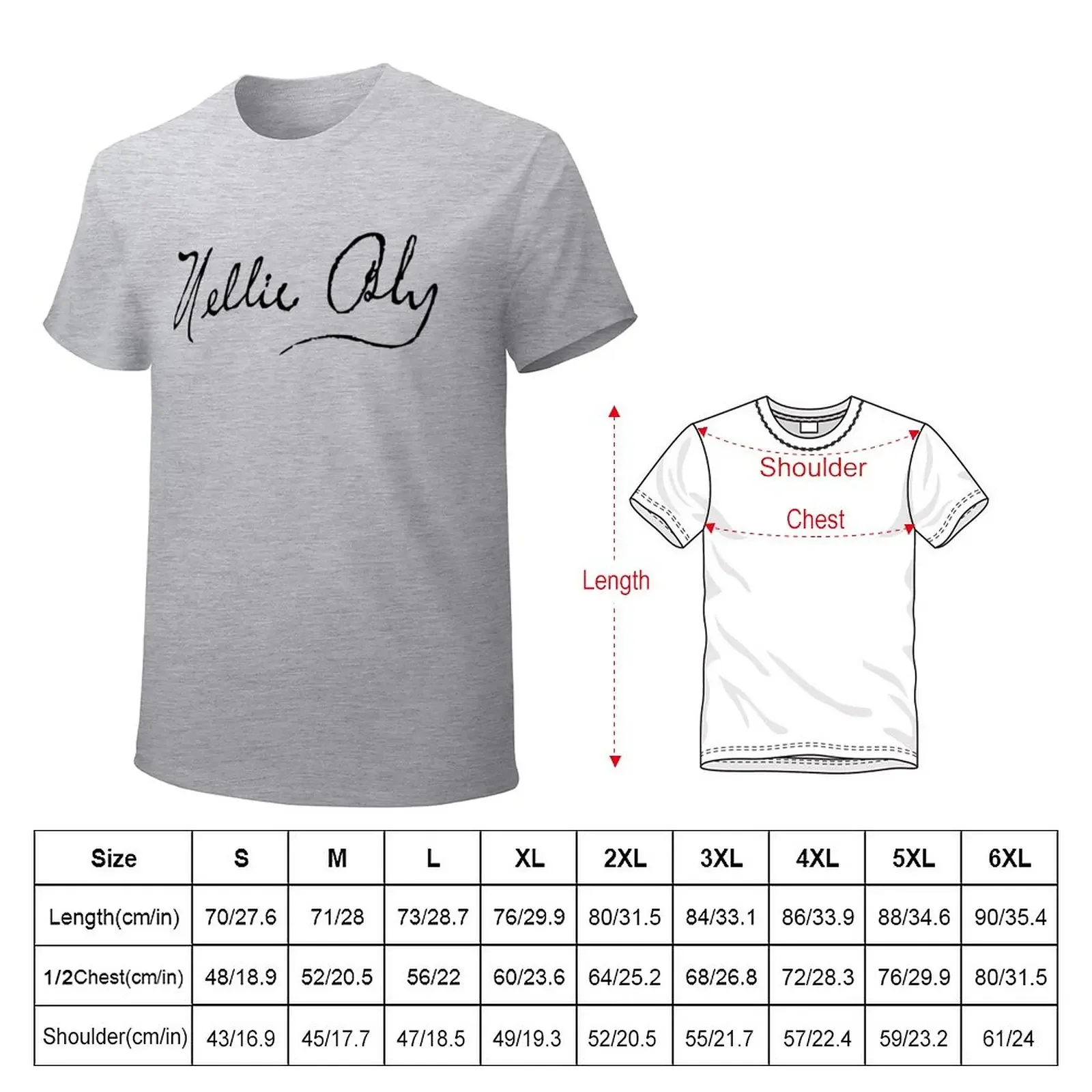 Signature of Nellie Bly T-Shirt blanks tops mens champion t shirts sports fans aesthetic clothes mens funny t shirts