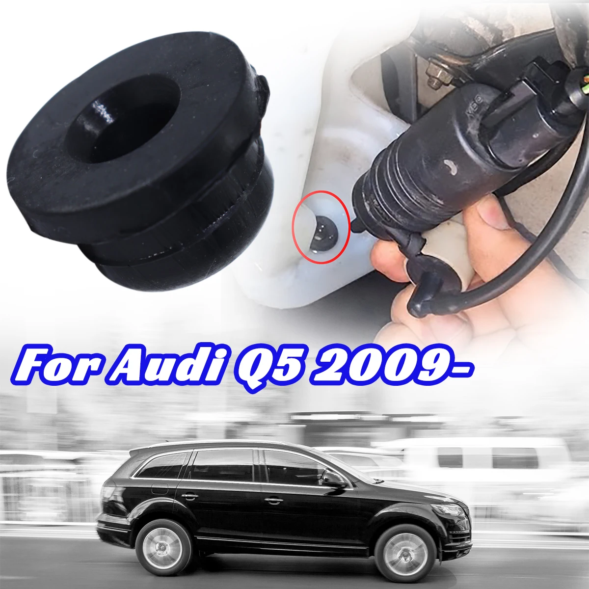 For Audi Q5 2009- Windscreen Windshield Washer Headlight Pump Seal Water Reservoir Gasket Grommet Mount Repair Kit Clip Plug Cap