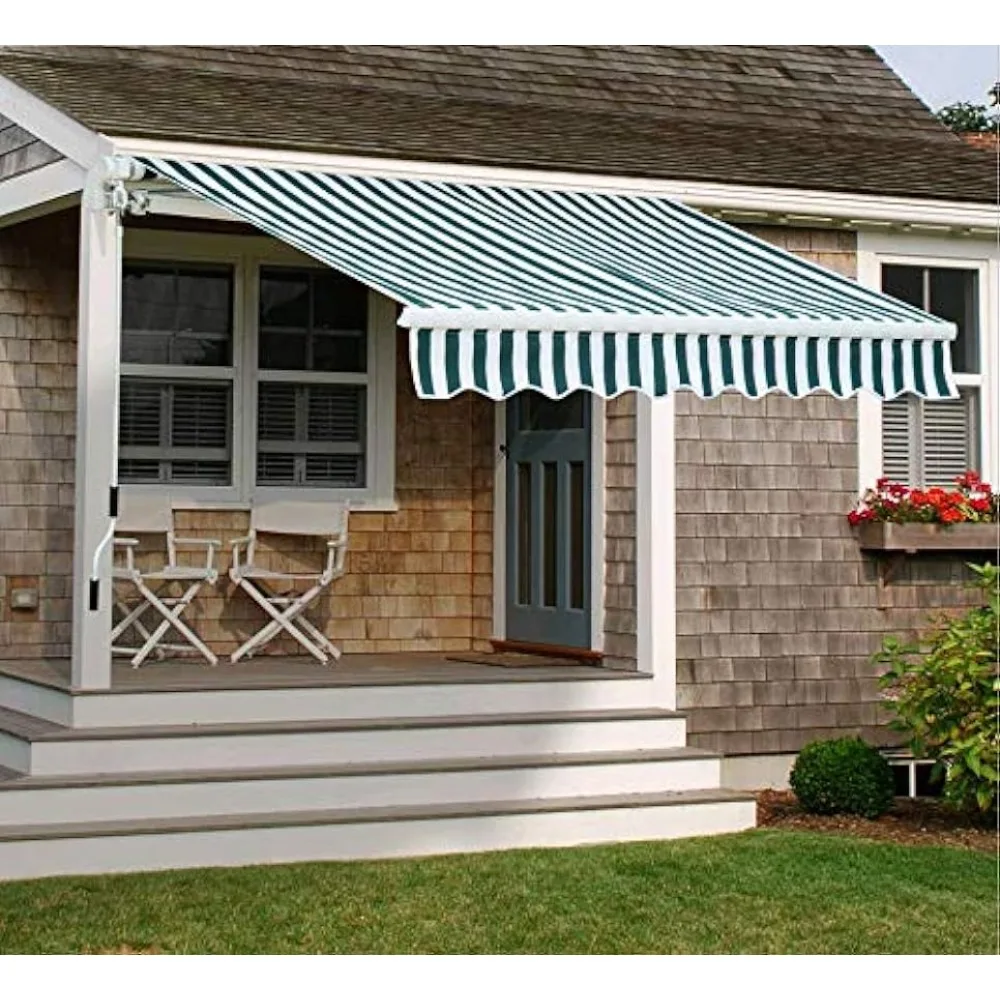 

Patio Awning Retractable Fully Assembled 8'x7' Shelter Waterproof Outdoor Awnings Shade Freight free