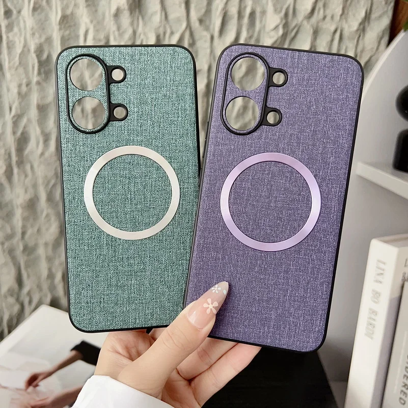 For Magnetic Plain Leather Luxury Case for Poco X8 Pro Max X