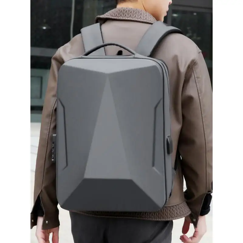 أزياء رجال الأعمال على ظهره سعة كبيرة USB مكافحة سرقة توسيع حقيبة السفر الجديدة هارد شل طالب حقيبة الكمبيوتر المحمول