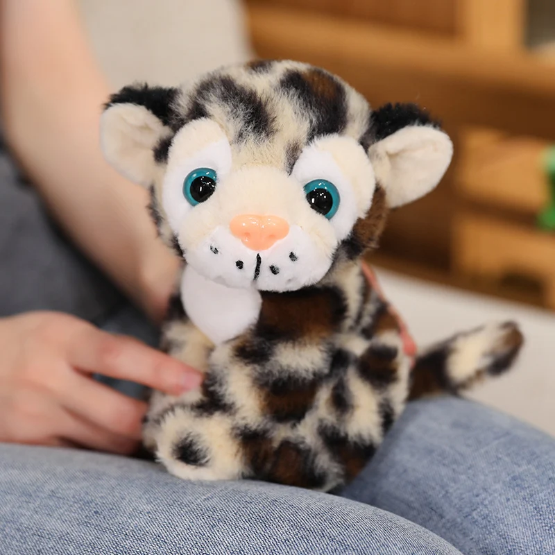 Simulation High Quality Wild Animal Tiger Plush Doll Lifelike Cute Leopard Plush Toy Home Decoration Gift