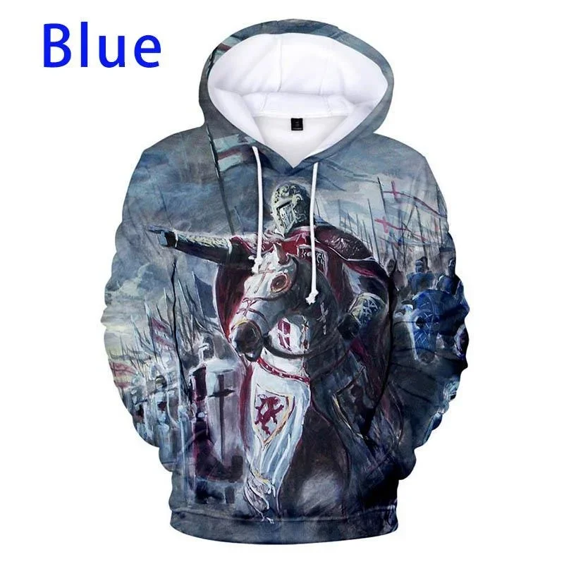 2023 Autumn Winter Tracksuits Tops Knights Templar Hoodies 3D Print Men Women Hoody Sweatshirts Polluvers