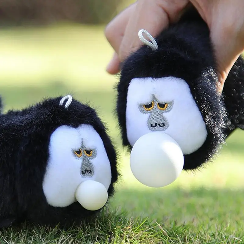 Stuffed Plush Toy Monkey Stuffed Toy With Pull String Rope Design Plush Stuffed Keychain For Bags Mobile Phones Backpacks Car Ke