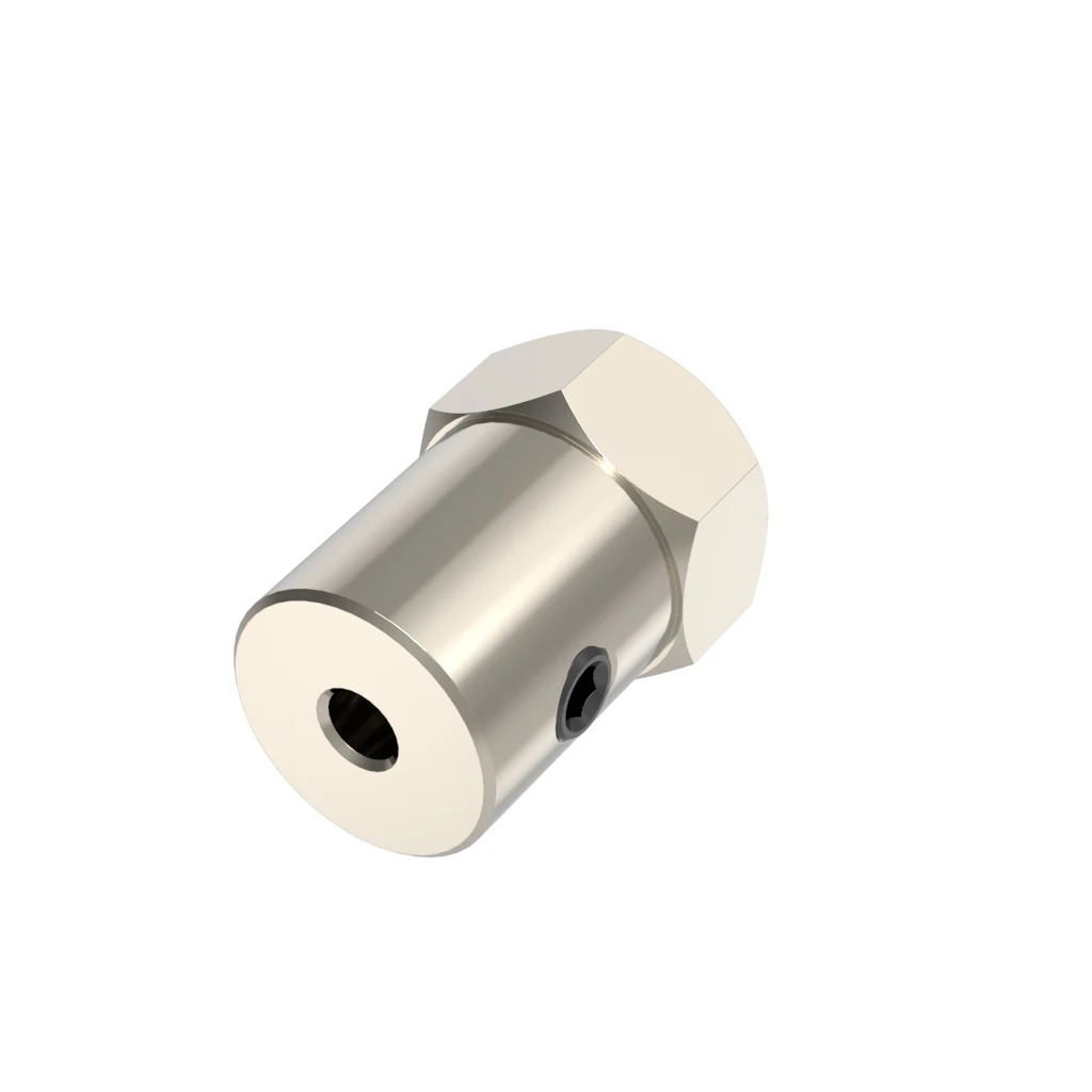 D12L18 3-6mm Carbon Steel Hexagonal Coupling Couplings 12mm Tires Connector Adapter L 18mm DIY RC Car Shaft Coupler Parts