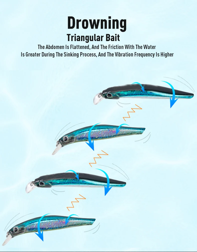 Künstler FR Silence Sinking Minnow Angelköder 80 mm 105 mm Jerkbaits Gute Action-Wobbler Hochwertige harte Köder Wolfsbarsch – Detail 3