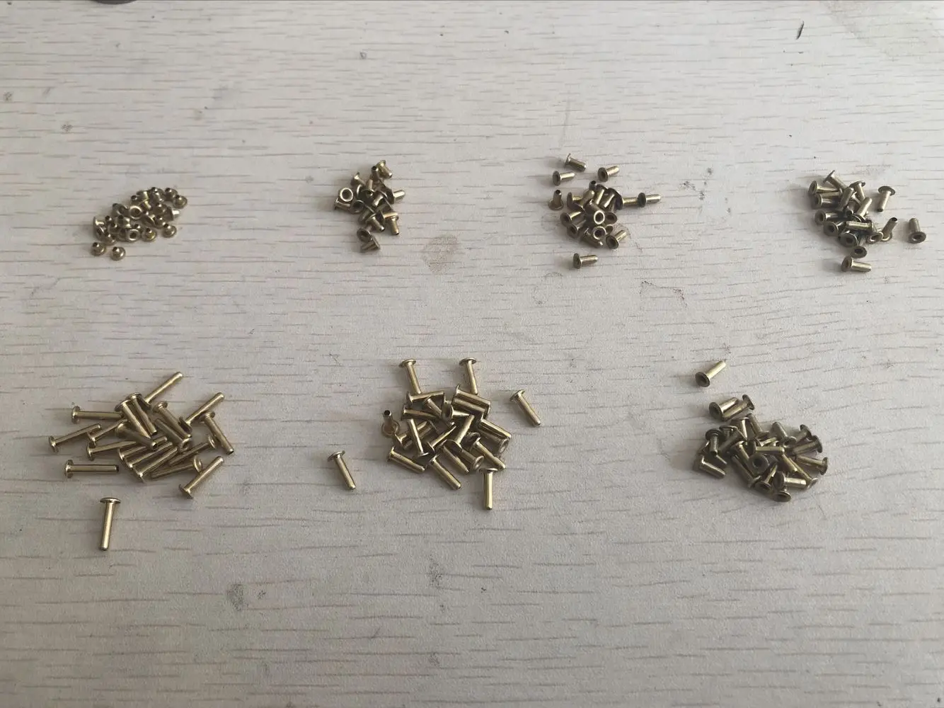 100PCS M3 Brass Eyelet Rivet Nut Through Hole Rivets Hollow Grommet M3*3/4/5/6/7/8/10/12/14/15mm