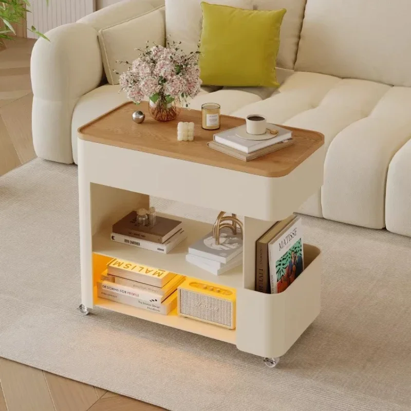 LSHome Cream style removable Side table few light luxury high end living room small table End Tables pliante Desk furniture