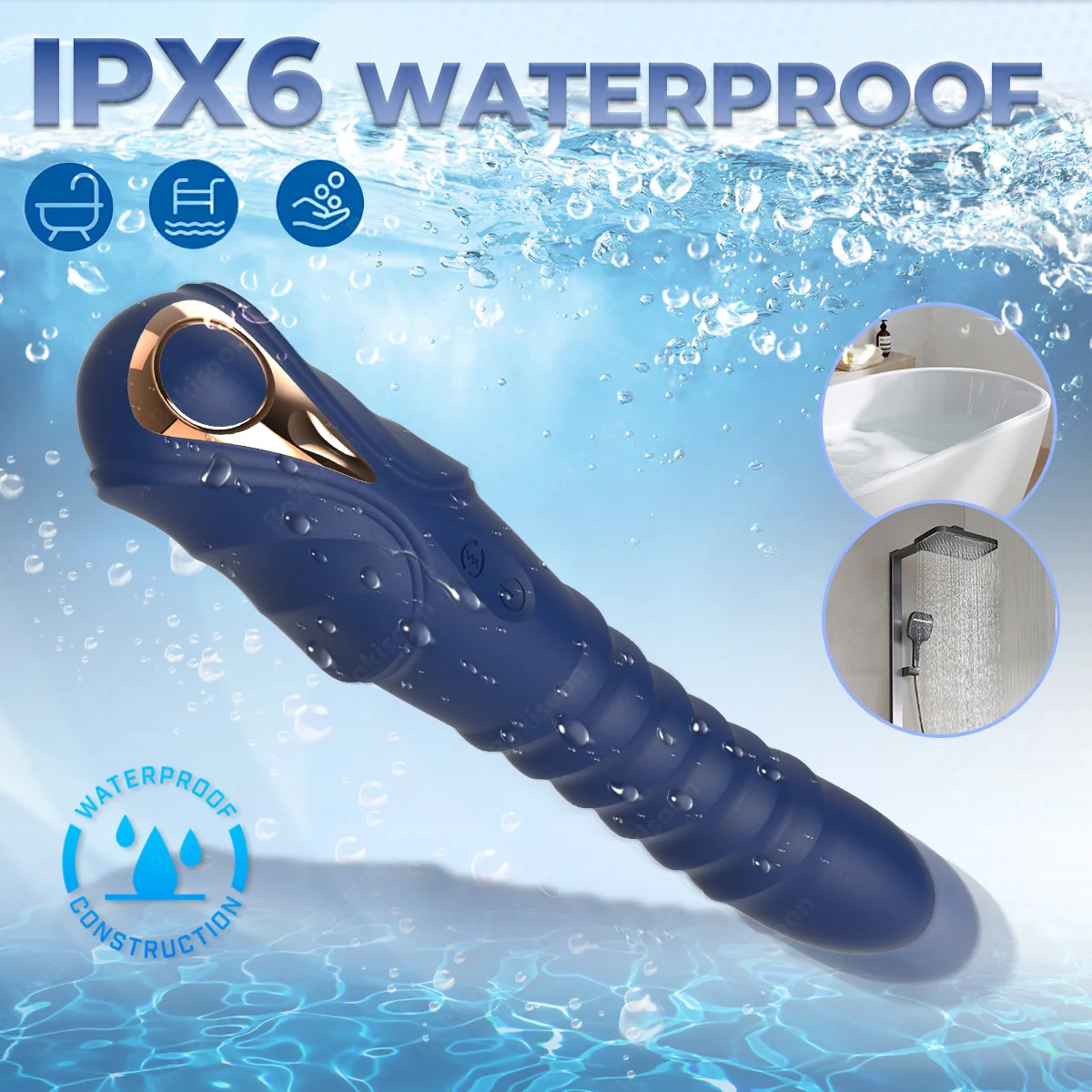 Thrusting Vibrator G Spot Vibrator Anal Dildo with 10 Vibrating 3 Thrusting Liquid Silicone Vaginal Massage Clitoris Stimulator - Image 5