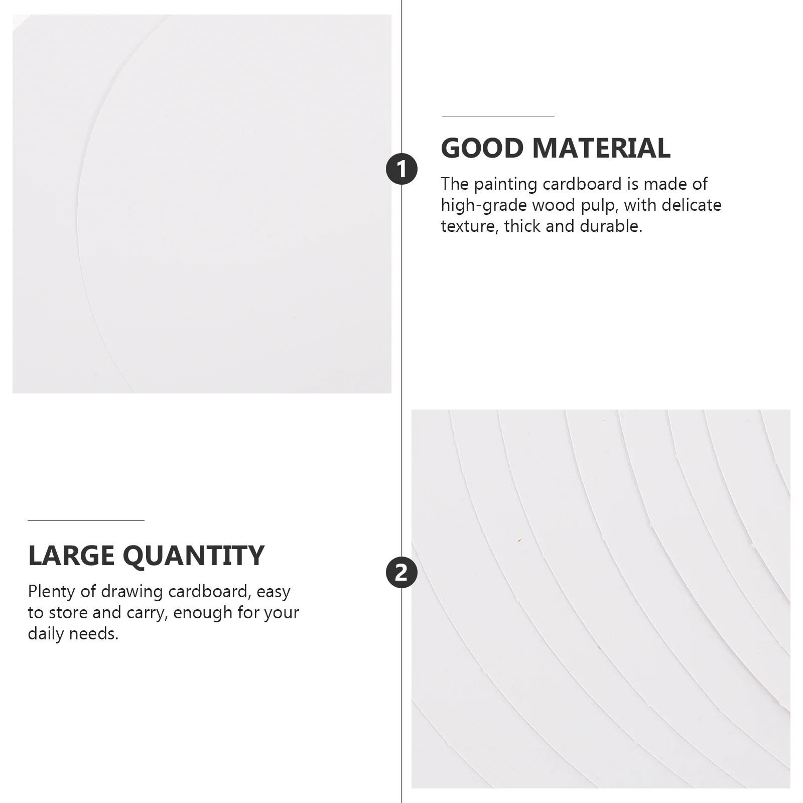 40 Pcs Round Drawing Paper Cardboard DIY Painting Cards Cardboards Slices Stock