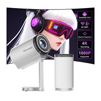 Salange 4K Video Projector Android13 WiFi 1080P Electro Keystone Flexible Adjustable Stand High Brightness X5 Outdoor Home Cinem