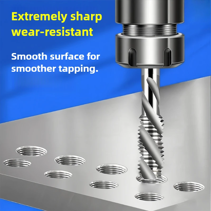 KH CNC HSS M2 M3 M3.5 M4 M5 M6 M8 M10 M12 M14 M16 التيتانيوم المغلفة آلة المسمار التنصت الخيوط الحنفية معالجة الفولاذ المقاوم للصدأ #4