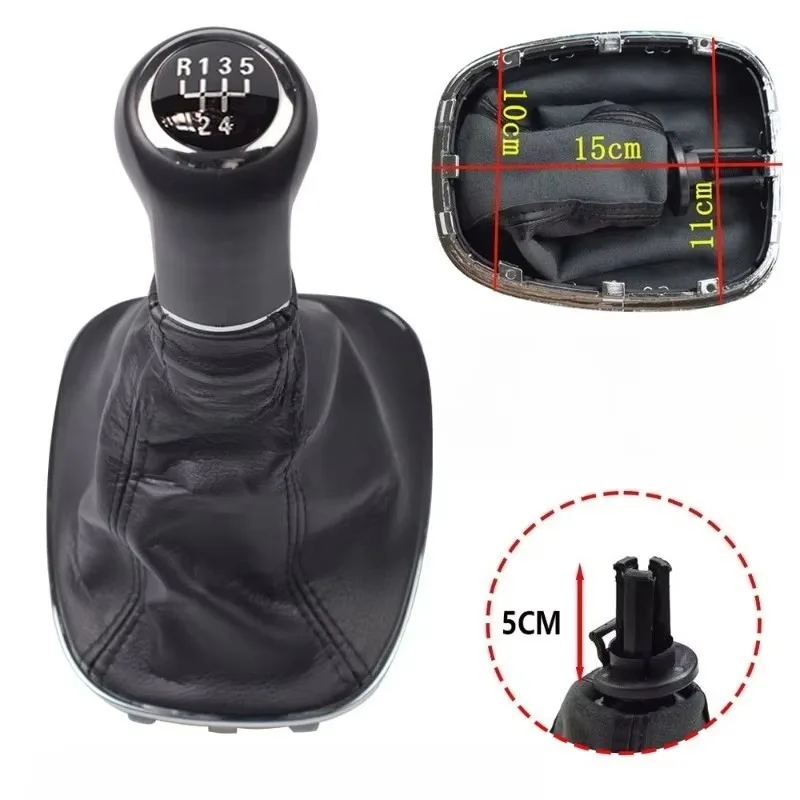 For 5 Speed 6 Speed Car Shift Gear Knob with Leather Boot OPEL VAUXHALL CORSA D 2006 2007 2008 2009 2010 2011 2012 2013 2014