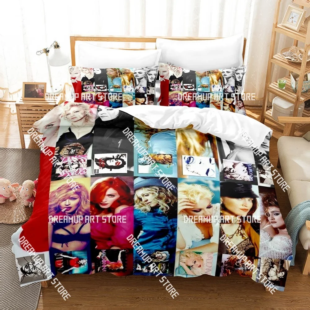 3D Printed Pop Icon Madonna Bedding Set for Boys Girls Duvet Cover Pillowcase Twin Queen King Full Single Double Sizes