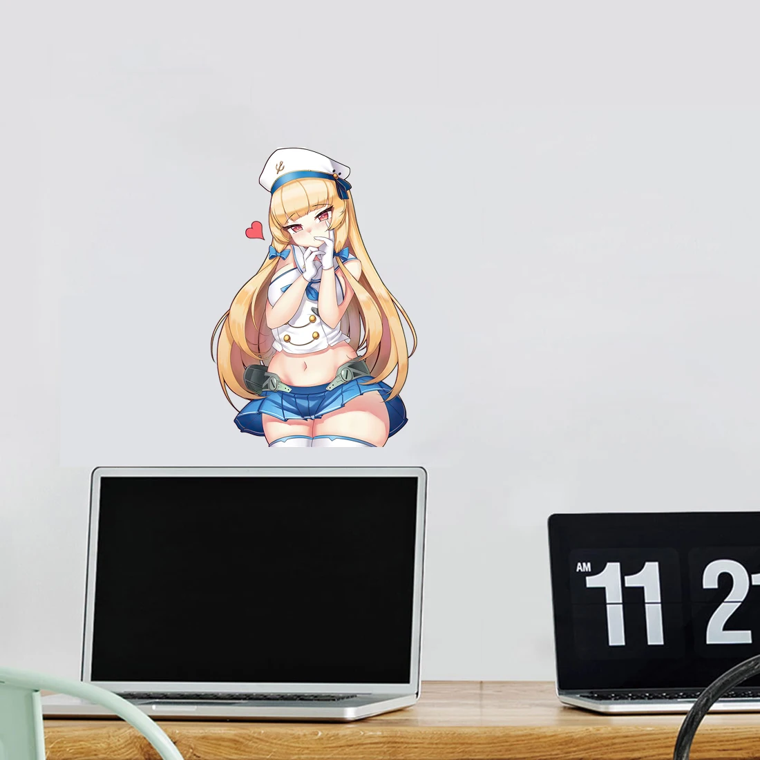 Three Ratels CK27 Last origin blonde double ponytail sailor suit Lori HD pure animation vertical painting sticker