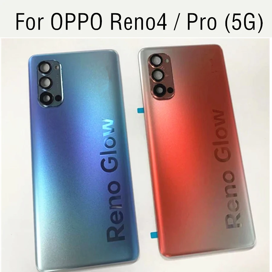 

For OPPO Reno4 Pro 5G Battery Back Rear Cover Door Housing For Reno 4 Pro CPH2089 Battery Back Cover Wite lens Replacement