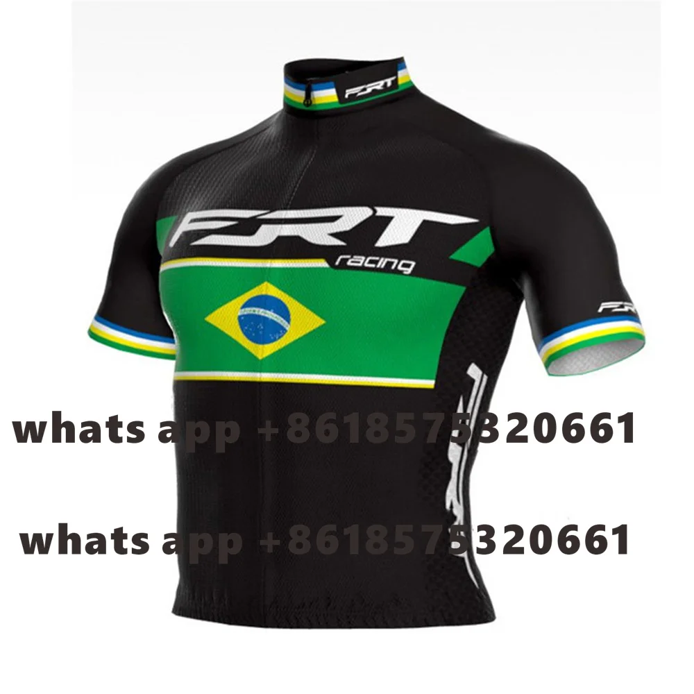 

2022 Summer Pro Racing Jersey FRT Mens Bicycle Cycling Jersey Breathable Short Sleeve Shirt Maillot Ciclismo Hombre MTB Bike Top