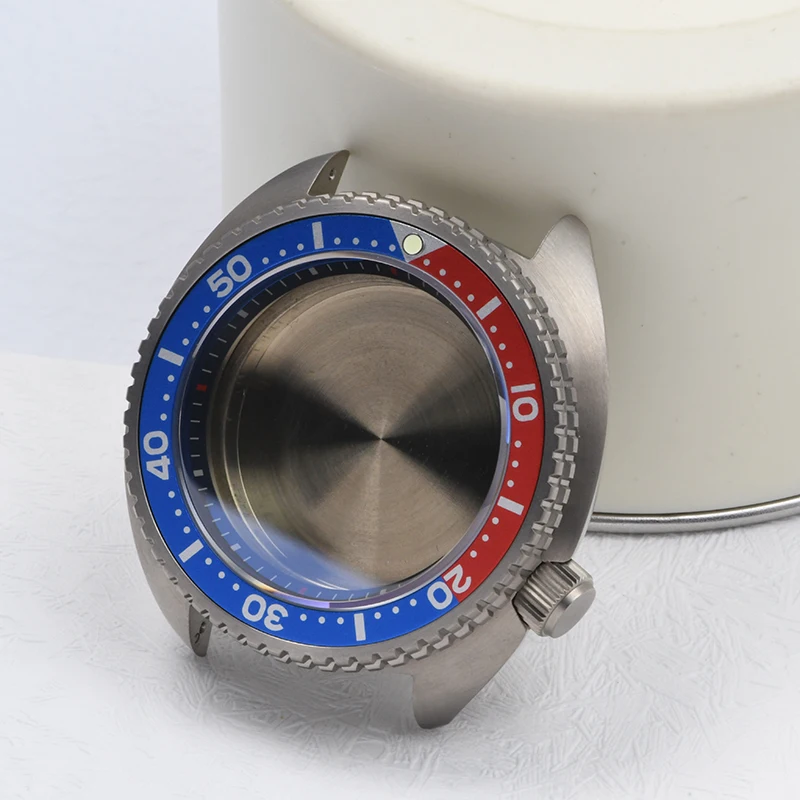 

6309 Abalone Watch case C3 Luminous Titanium Sapphire glass Dive watch case fit Seiko for NH35/NH36 Automatic Movement Watch mod