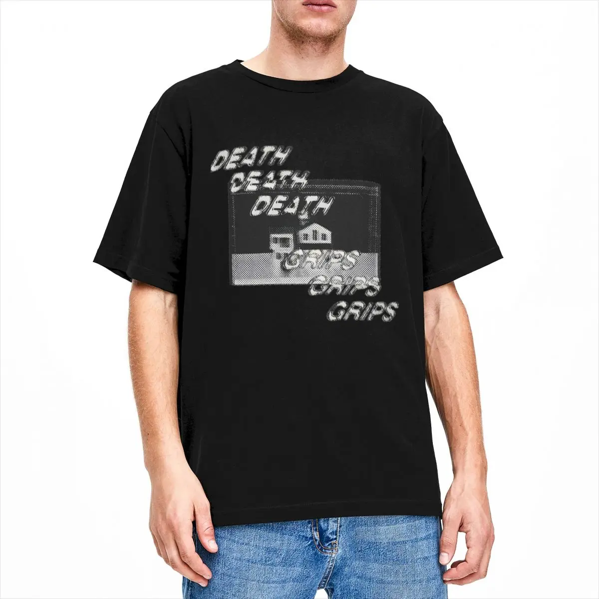 T Shirt Death Grips Big House 100 Cotton T Shirts American Experimental Hip Hop Group Tshirt for Men Loose Short Sleeve Tees image 3