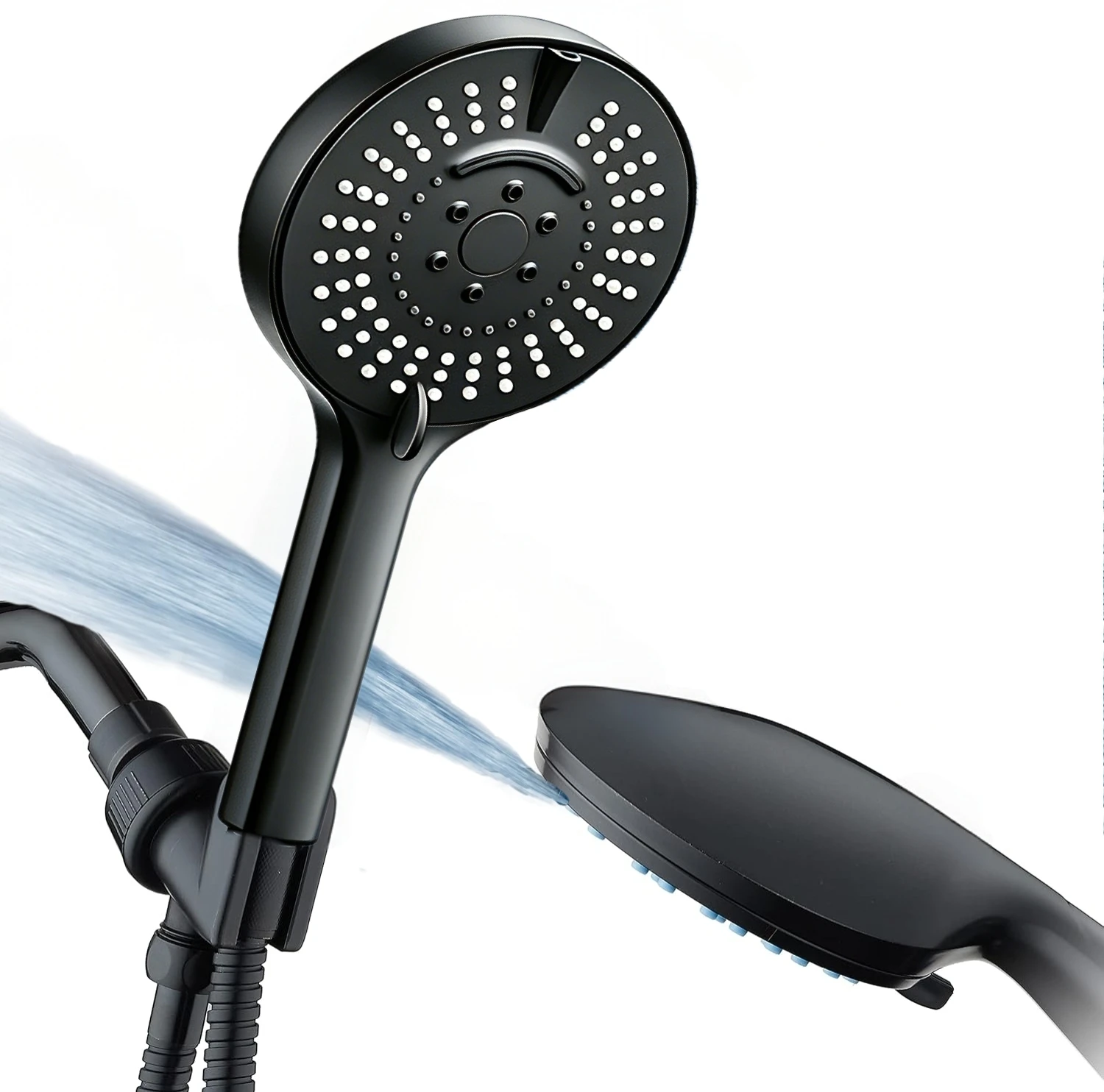 8-Inch Stainless Steel Top Spray Shower with Extension Arm Multifunctional Handheld Shower Wall-Mounted Shower Set