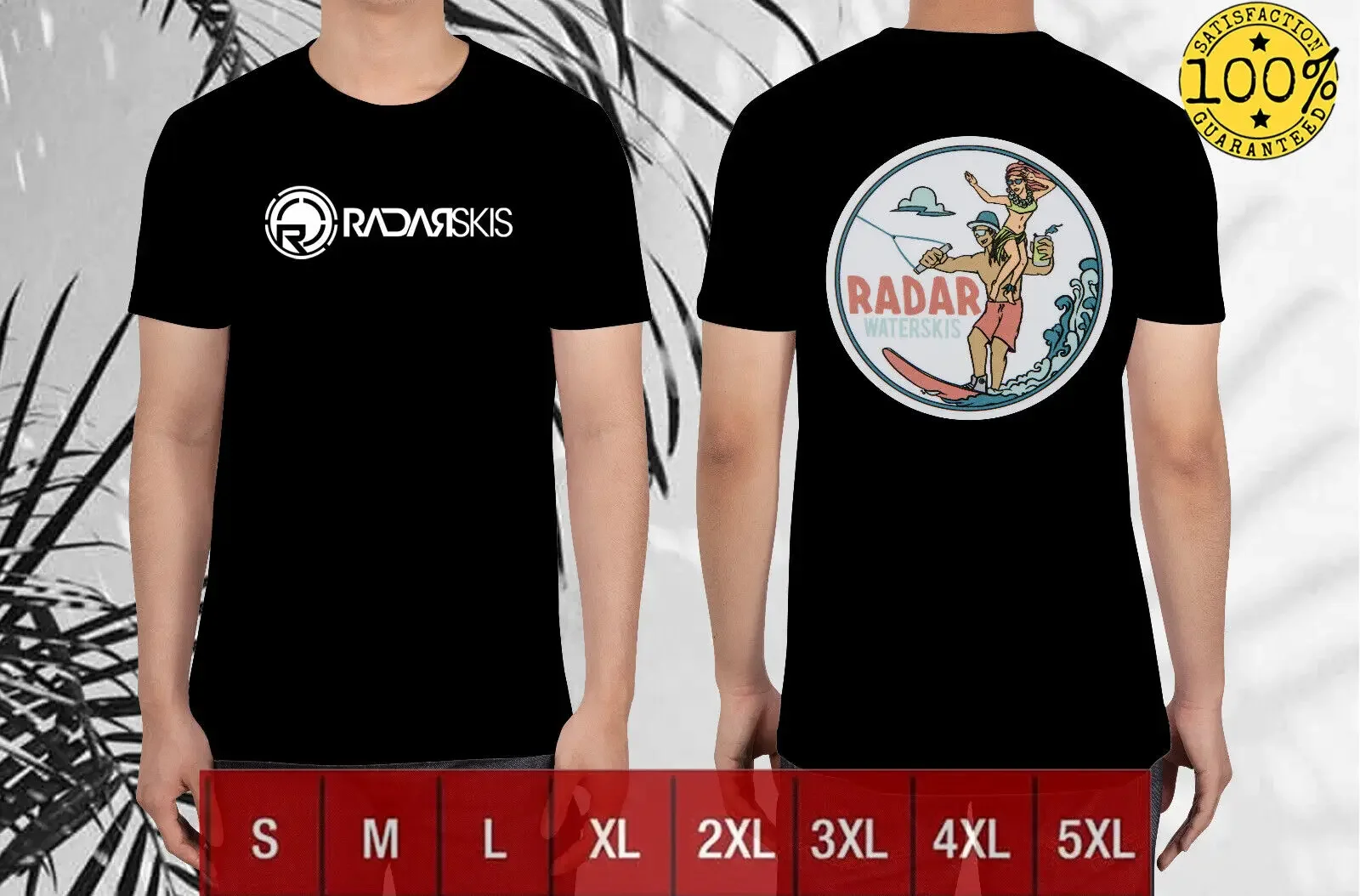 New Radar Waterskis Logo Two Side T-Shirt Unisex Tee Funny USA Size S-5XL