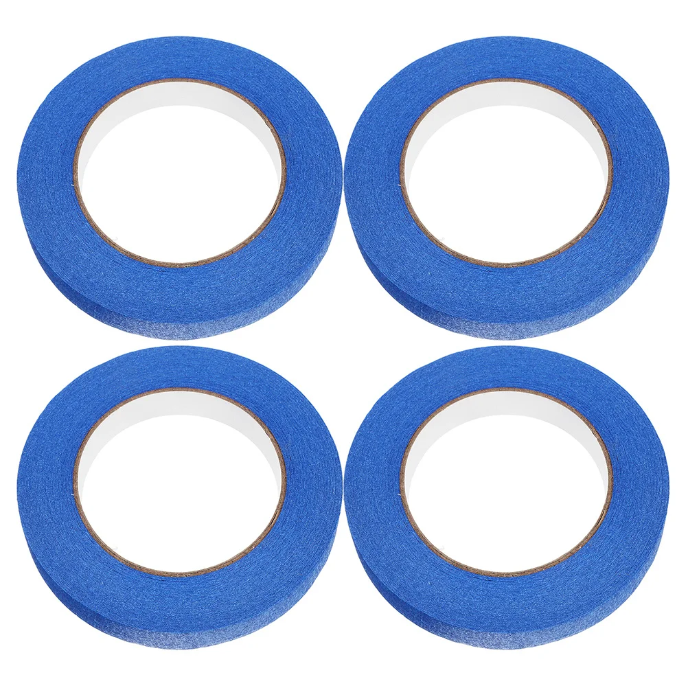 

4pcs 50M Blue Adhesive Paint Masking Tape for Automotive Spraying DIY Low Tack Textured Paper Glass Walls Trim