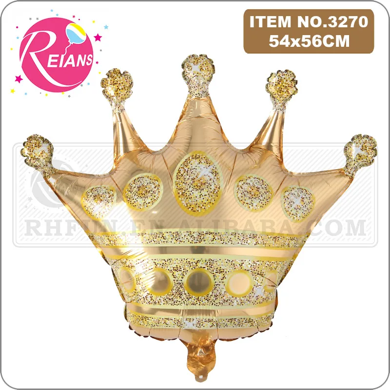 Big Rose gold crown foil balloons crown happy birthday party decorations kids toy baby shower foil balloon surprise gift globos