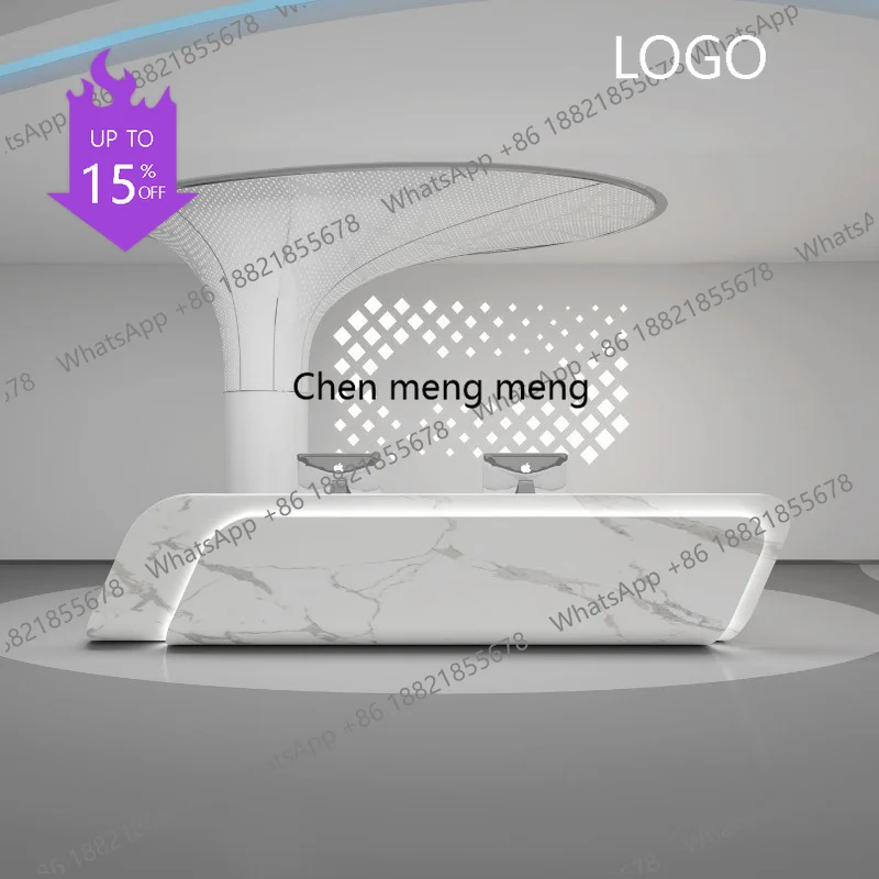 

D5556 Italian Minimalist Reception Desks Nordic Luxury Beauty Salon Clothing Store Cashier Desk Creative Commercial Furniture