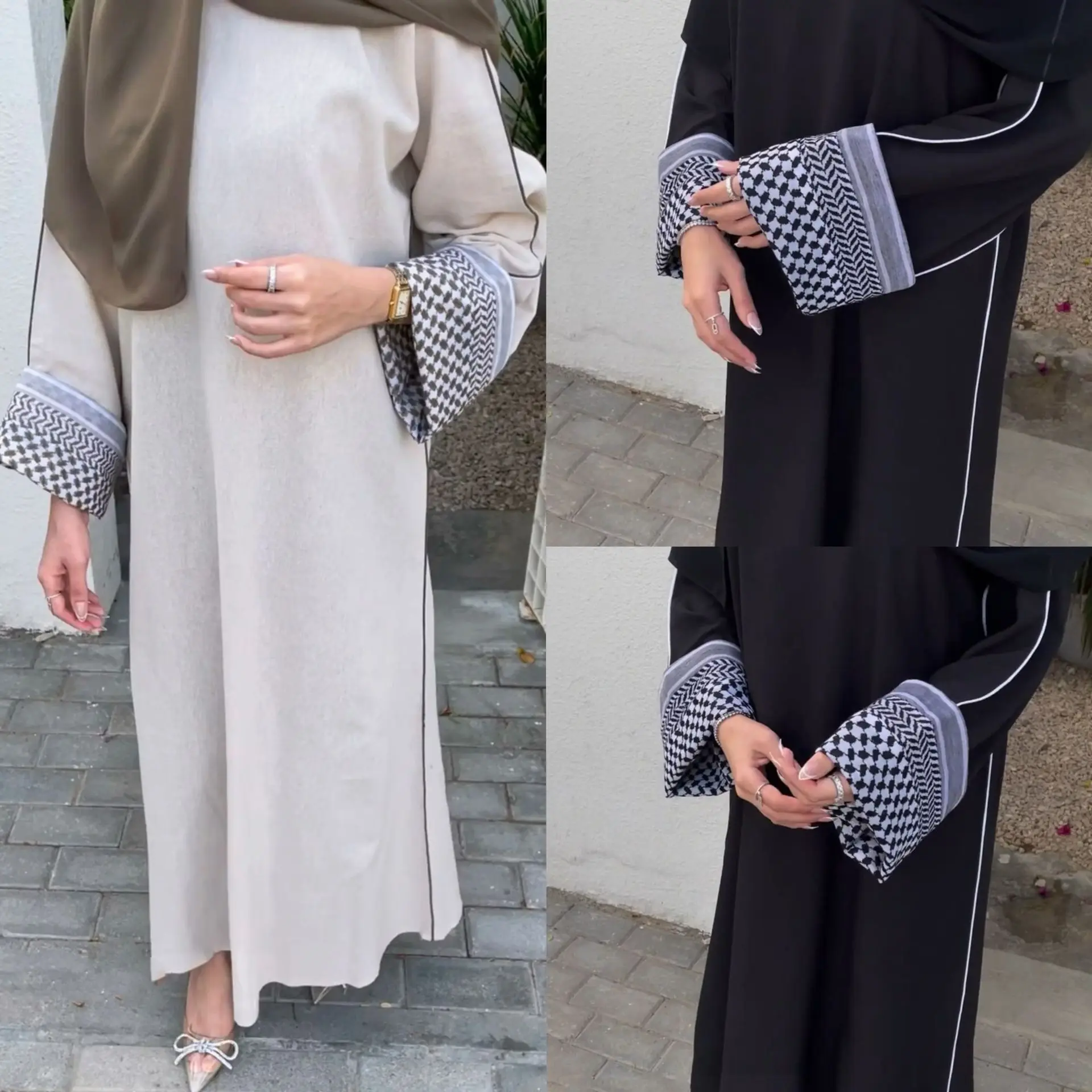 Muslim Dubai Türkiye Dubai Splice Elegant Dress LR764