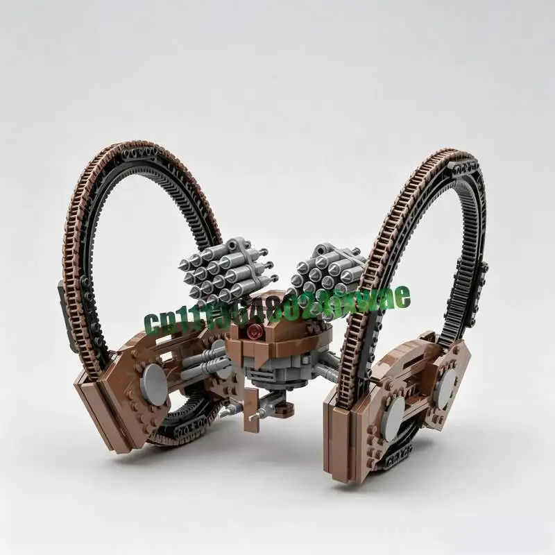 840PCS Circular Self Propelled Sci-Fi Vehicle Space Battle MOC Sci-Fi Vehicle Model Custom Building Blocks Assembly Creative Toy