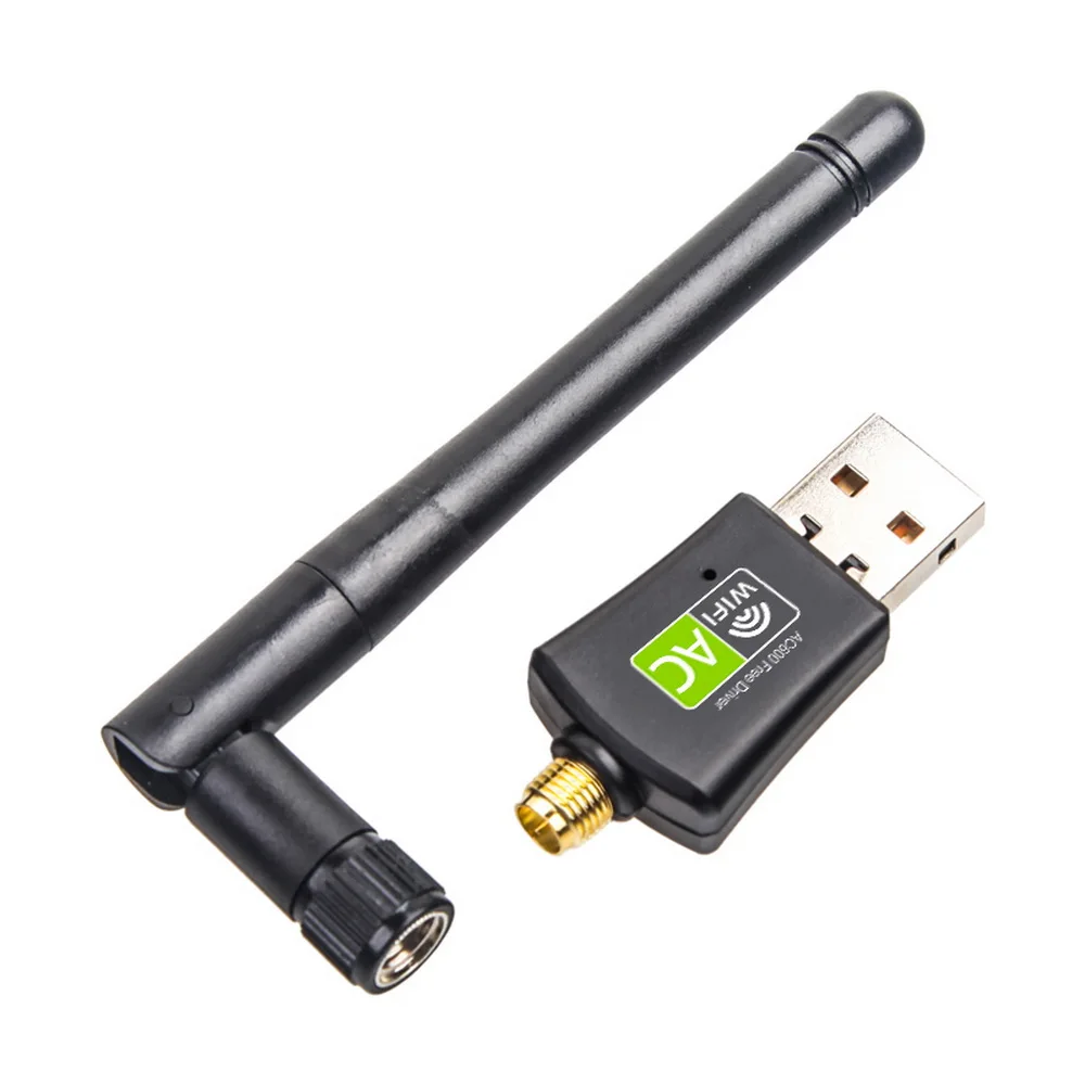 600Mbps USB WiFi Adapter Wireless Wi Fi Adaptor Dual Band 2.4G 5.8G WiFi Network Card LAN Card WiFi Antenna for Desktop Laptop