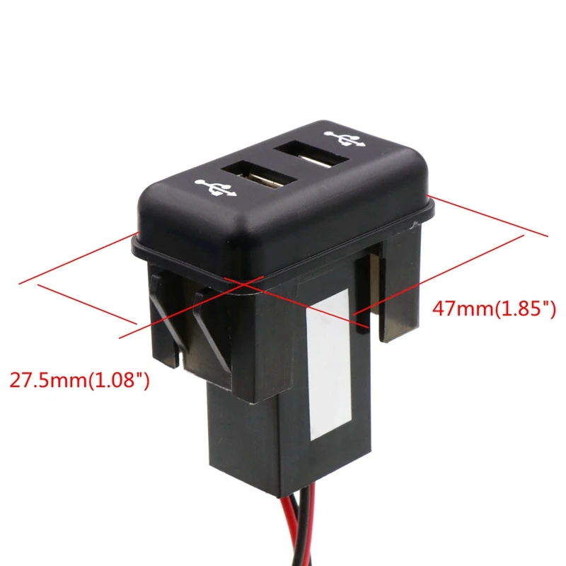 Car Dual USB Car Charger Power Socket With LED Light For VOLVO FH FH12