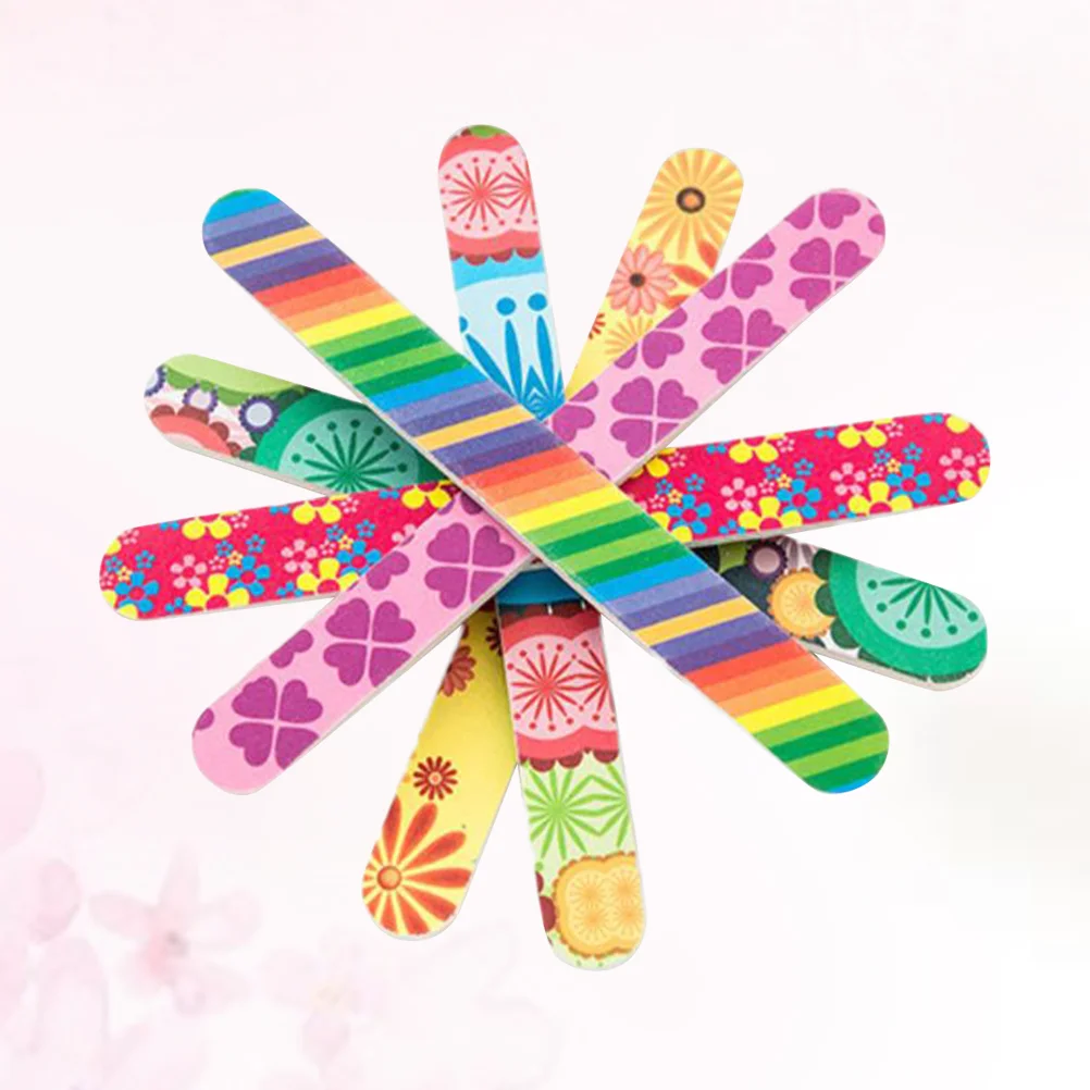 

1 Pc Double-sided Colorful Nail Files Board Nail Buffers Sanding Blocks Nail Pedicure Tools(Random Pattern)