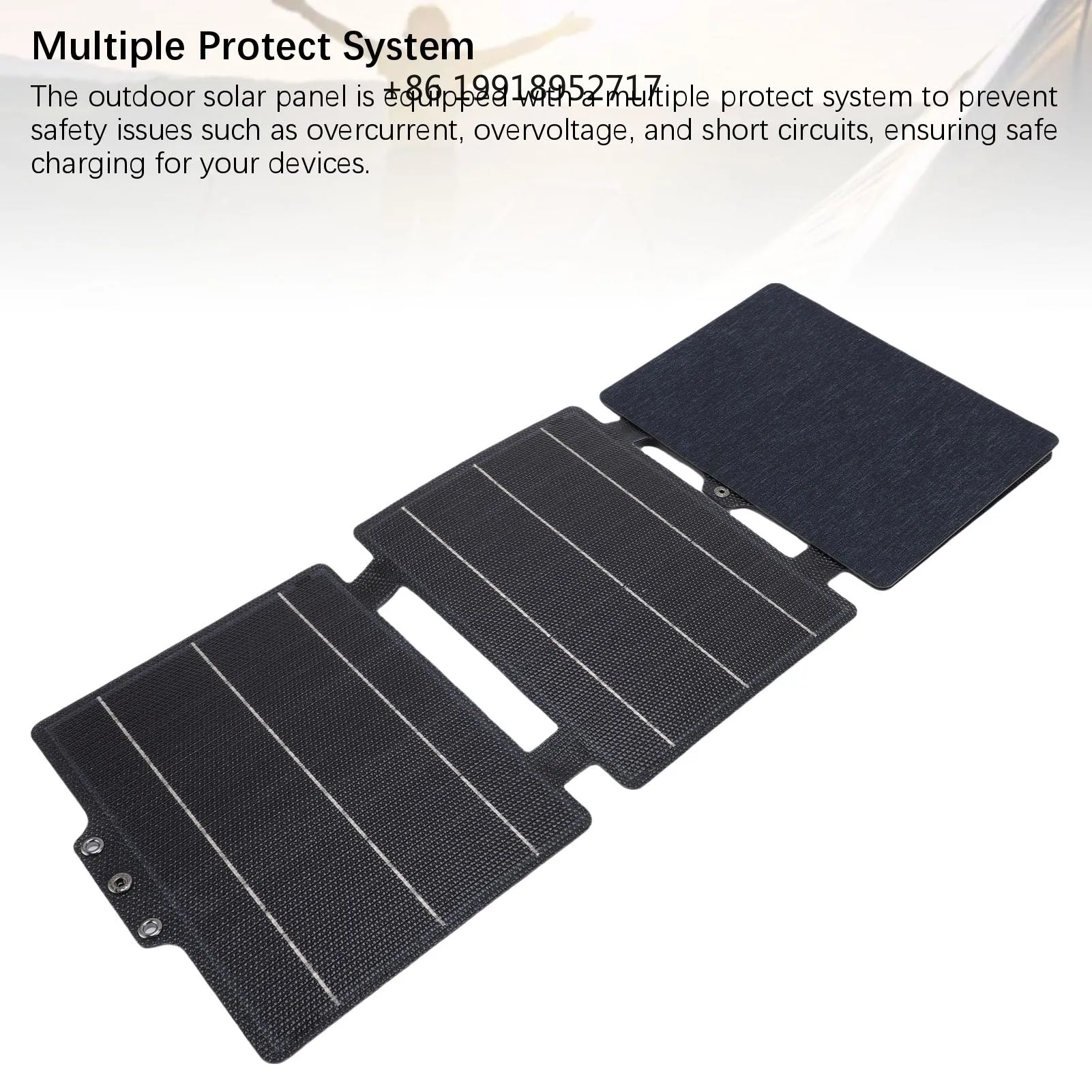 30W 12V Solar Panel  Portable Foldable ETFE Solar Panel Outdoor  Fit For USB  Type C Monocrystalline Solar Panel JJ9