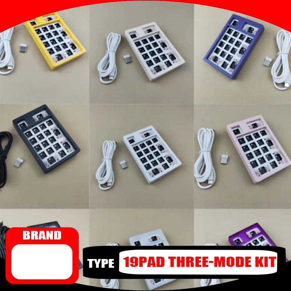 

Next Time Nt19 Pad Keypad Kit 3 Mode RGB Hot Swap Wireless Customized Bluetooth Numpad Keyboard Accessories Durable Gift