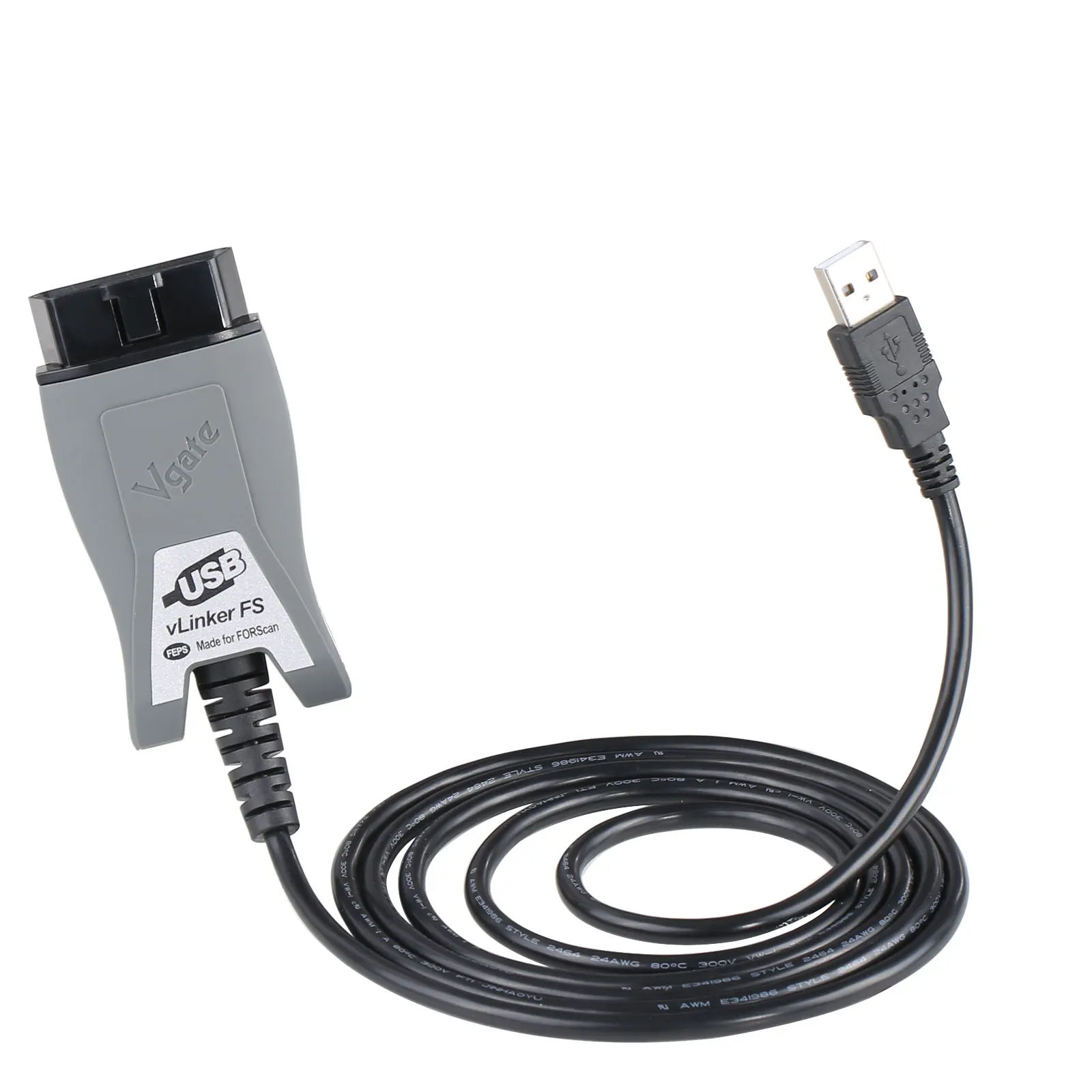 2026 Vgate vLinker FS USB OBD Auto-Diagnose-Scanner für alle Ford- und Mazda-Modelle, kompatibel mit FORScan CarFlash Hidden, Programmierung.