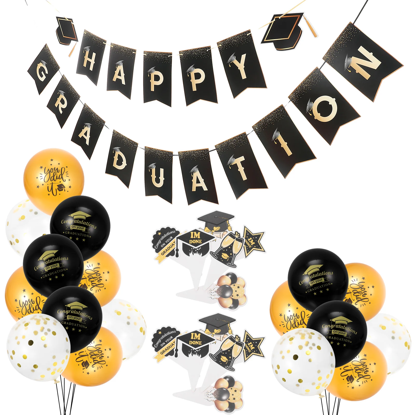 

Graduation Party Decorations Balloon Set Bright Color Design Photo Prop Layout Accessories Indoor Outdoor Festive Atmosphere