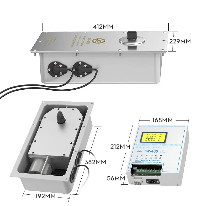 Tw-400 Modern Intelligent Electric Floor Spring Ultra-Heavy-Duty Waterproof Automatic Swing Door Opener for Hotels Load