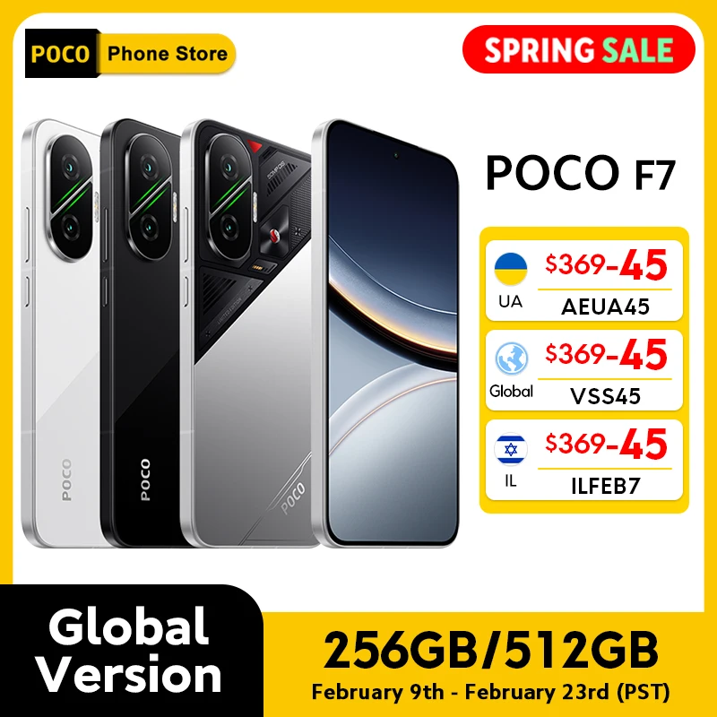 【Estreno mundial】POCO F7 5G Versión global Snapdragon ®   8s Gen 4 NFC 6.83 1.5K Pantalla AMOLED Cámara 50MP OIS 6500mAh Smartphone