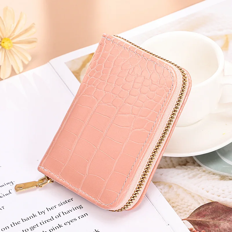 Women Short Wallets PU Leather Female Plaid Purses Nubuck Card Holder Wallet Fashion Woman Small Zipper Wallet with Coin Purse