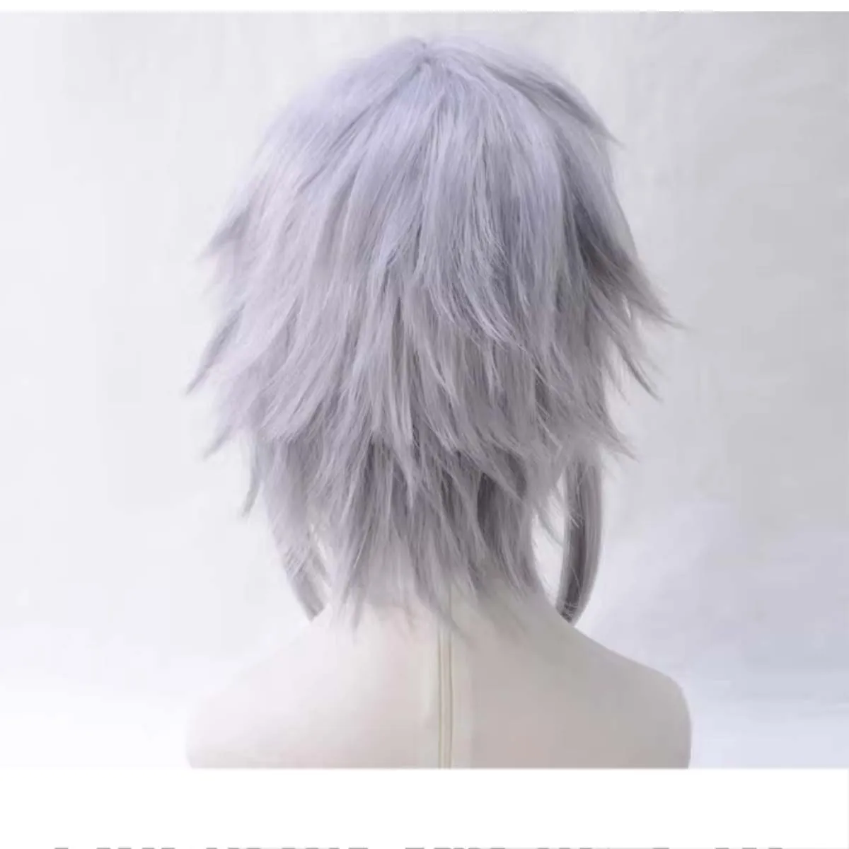 Game KINGDOM HEARTS 3 Riku Short Gray Purple Heat Resistant Synthetic Hair Wig