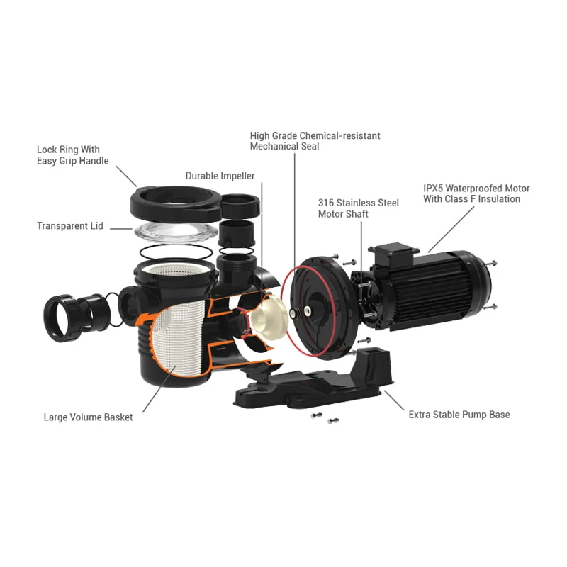 Extra High Commercial Pool Pump For Swimming Pools Spas & Water Parks