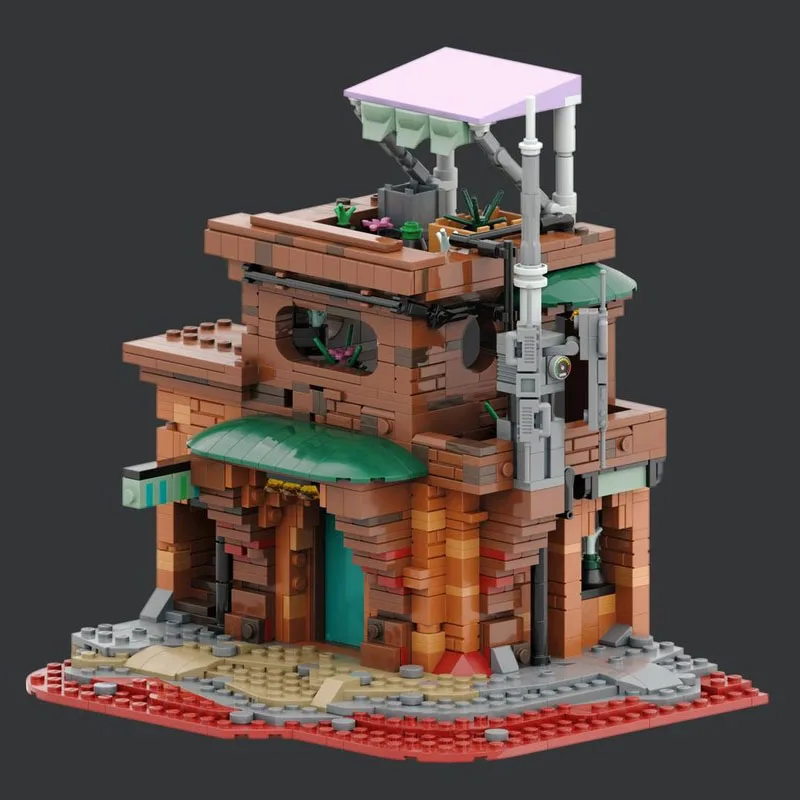 Moc 행성 스트리트 뷰 아키텍처 모델 플랜트 샵 및 스튜디오 기술 모듈 형 빌딩 블록 선물 완구 DIY 세트 조립