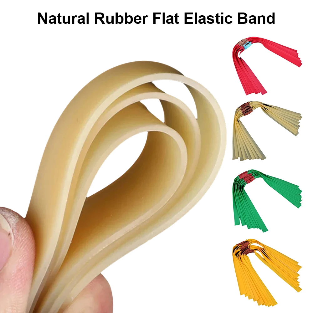 

5Pcs Heavy Duty Flat Slingshot Bands High Elastic Latex Rubber Straps Hunting Accessories Outdoor Elastic Power Bands Survival