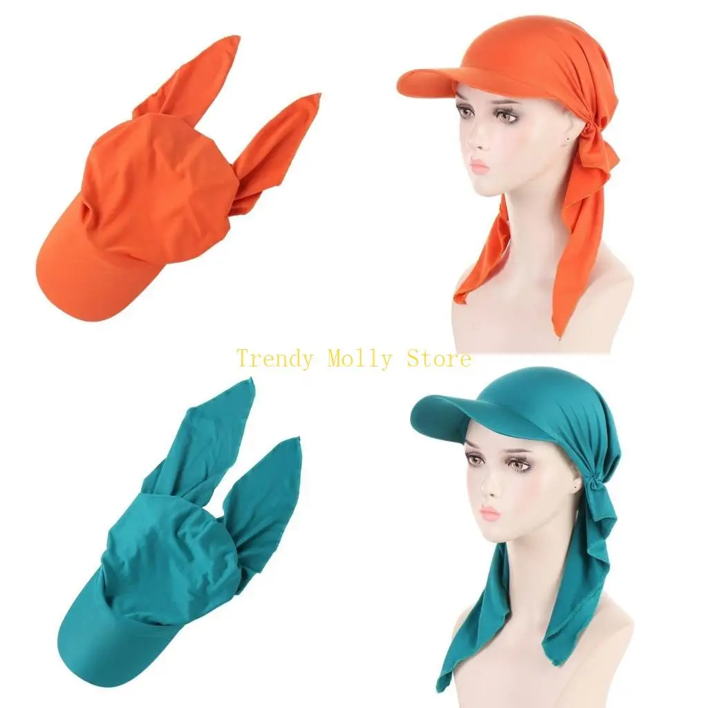 

N5KB быстросохнущий платок, бейсбольная кепка для взрослых, дышащий хиджаб, тюрбан, легкий шарф, шапка, уличный хиджаб, шарф,